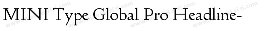 MINI Type Global Pro Headline字体转换
